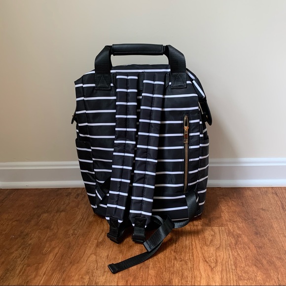 A new Day Backpack - Black/White Stripes - Picture 3 of 6